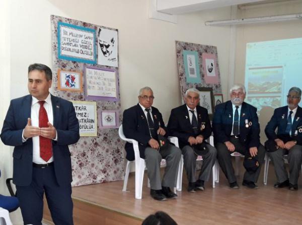 Kıbrıs Muharip Gazilerinin okulumuzu ziyareti 23/03/2018